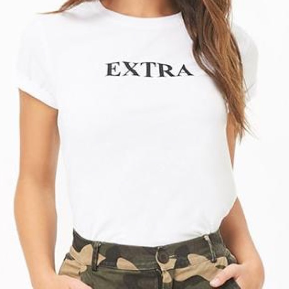 NWT Forever 21 ‘Extra’ T-shirt size small - Picture 2 of 6